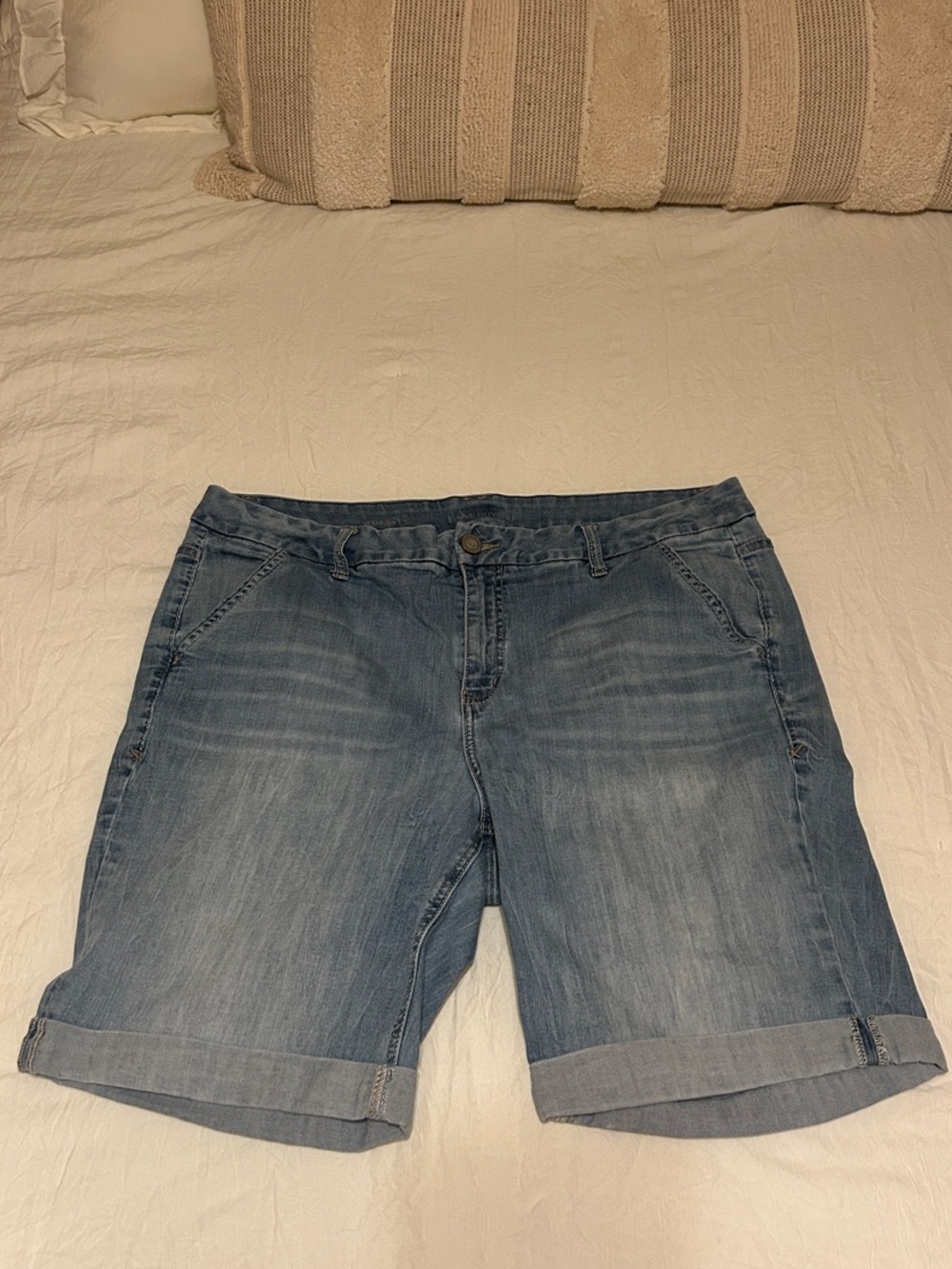 Light Blue Denim Women’s Bermuda Shorts Lane Bryant 20